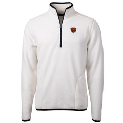 Cutter & Buck Throwback Eco Sherpa Fleece Quarter-Zip Pullover Jacket - Chicago Bears Pullover