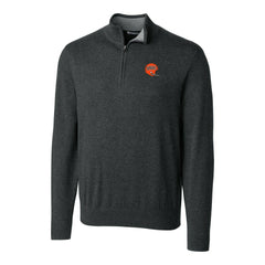 Cutter & Buck Throwback Logo Lakemont Tri-Blend Quarter-Zip Pullover Sweater - Cincinnati Bengals Pullover
