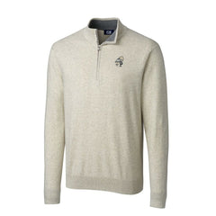 Cutter & Buck Throwback Logo Lakemont Tri-Blend Quarter-Zip Pullover Sweater - New Orleans Saints Pullover