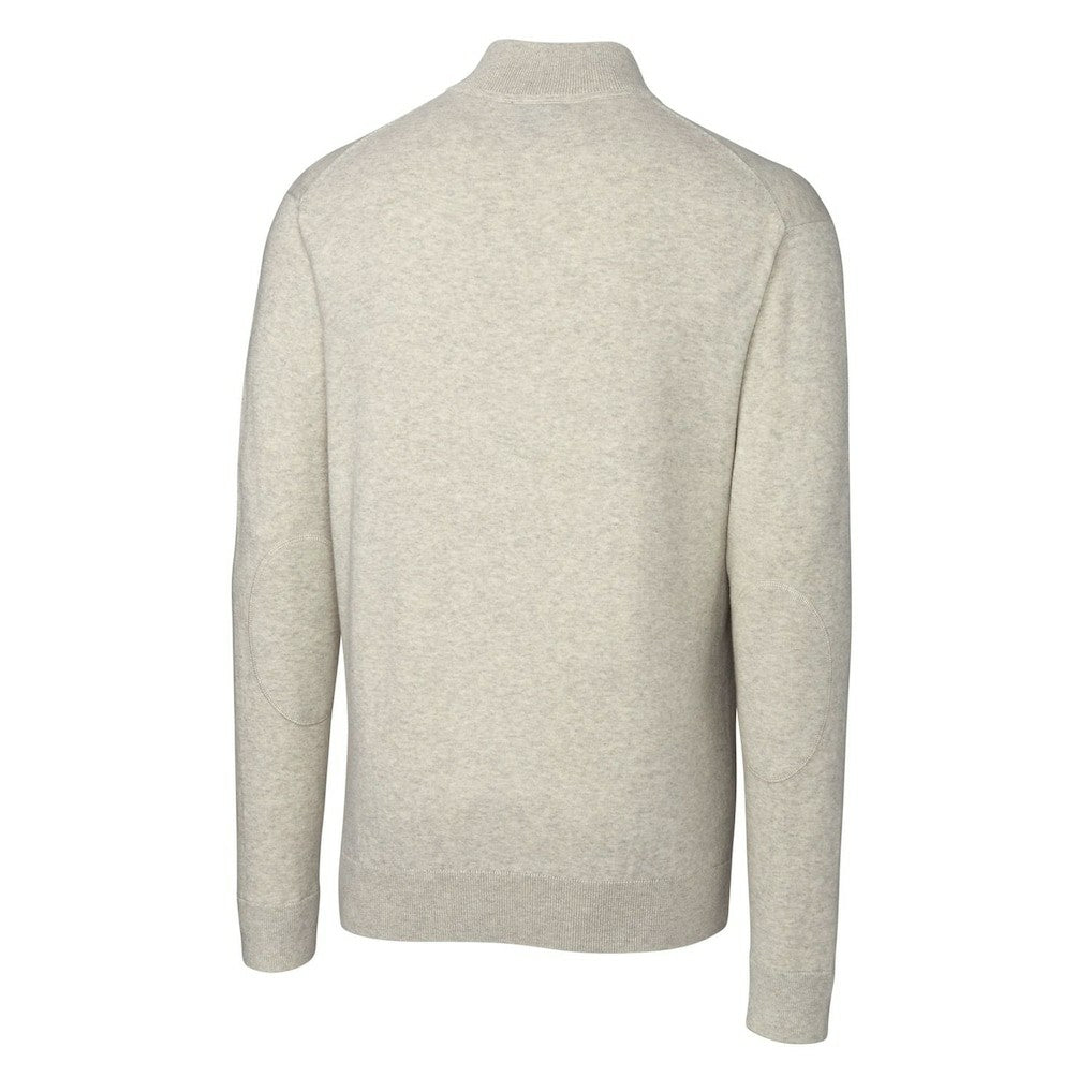 Cutter & Buck Throwback Logo Lakemont Tri-Blend Quarter-Zip Pullover Sweater - New Orleans Saints Pullover