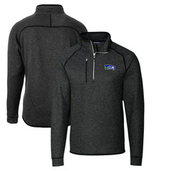 Cutter & Buck Throwback Logo Mainsail Sweater-Knit Half-Zip Pullover Jacket - Seattle Seahawks Pullover