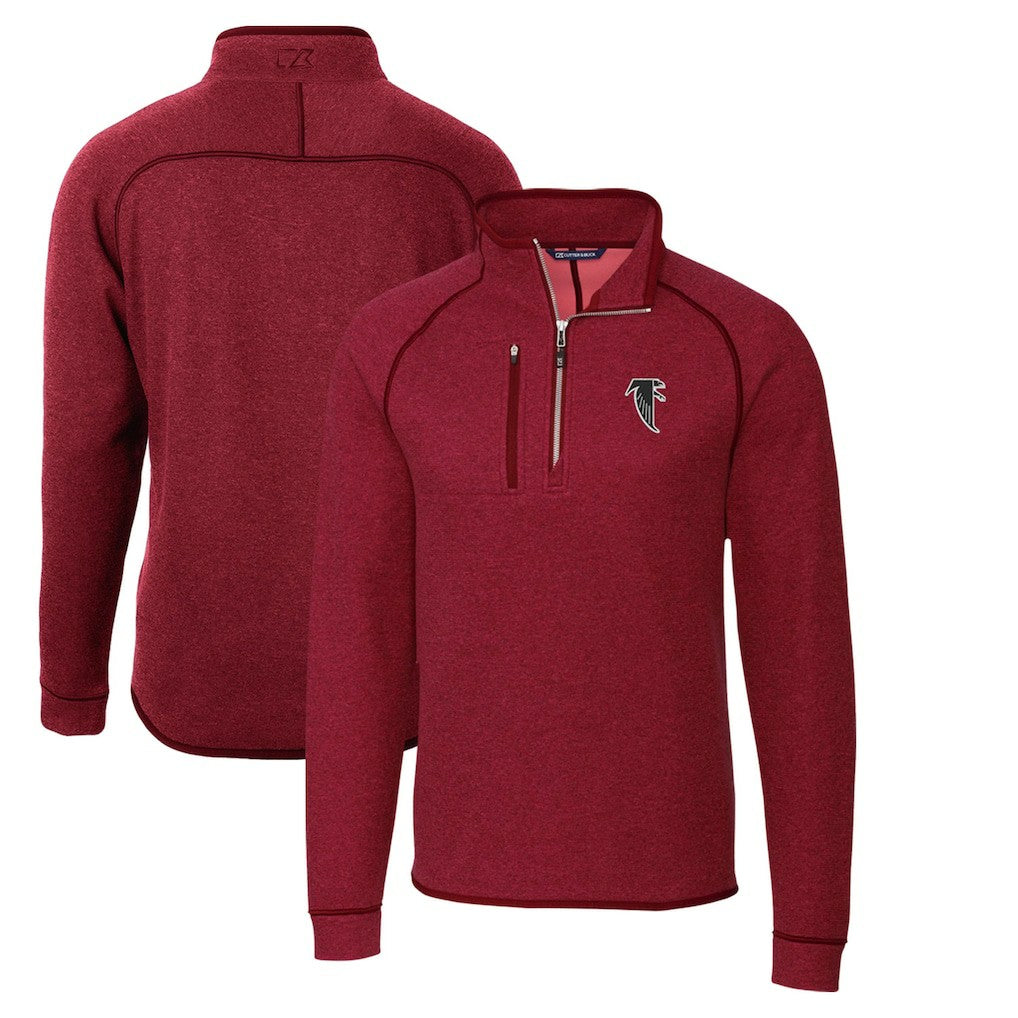 Cutter & Buck Mainsail Sweater-Knit Half-Zip Pullover Jacket - Atlanta Falcons Pullover