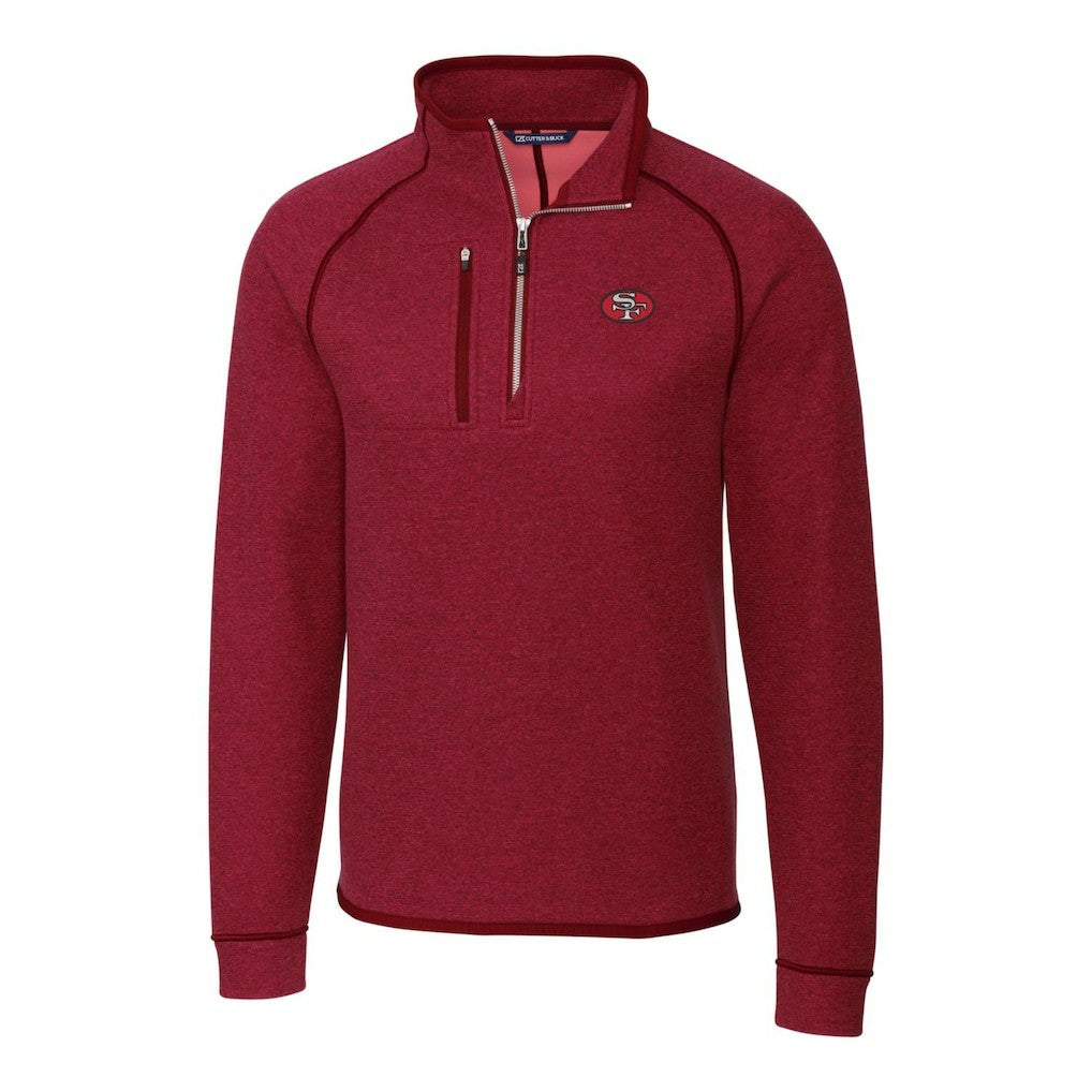 Cutter & Buck Mainsail Sweater-Knit Half-Zip Pullover Jacket - San Francisco 49ers Pullover