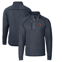 Cutter & Buck Throwback Logo Mainsail Sweater-Knit Half-Zip Pullover Jacket - Chicago Bears Pullover