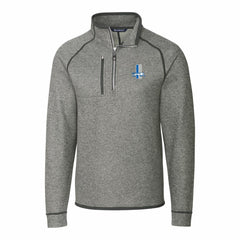 Cutter & Buck Throwback Logo Mainsail Sweater-Knit Half-Zip Pullover Jacket - Detroit Lions Pullover
