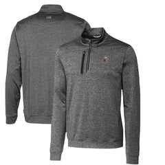 Cutter & Buck Stealth Heathered Throwback Logo Quarter-Zip Pullover Top - Cleveland Browns Pullover