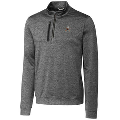 Cutter & Buck Stealth Heathered Throwback Logo Quarter-Zip Pullover Top - Cleveland Browns Pullover