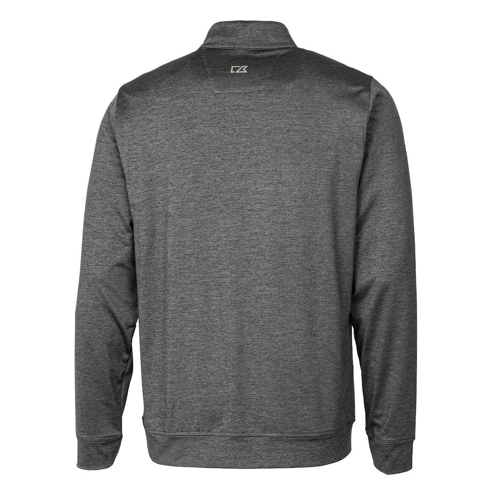Cutter & Buck Stealth Heathered Throwback Logo Quarter-Zip Pullover Top - Cleveland Browns Pullover