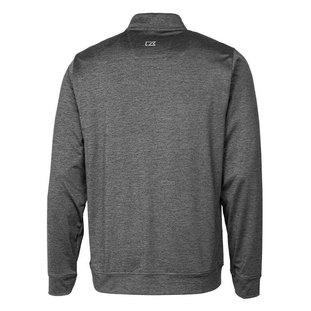 Cutter & Buck Stealth Heathered Throwback Logo Quarter-Zip Pullover Top - Cleveland Browns Pullover