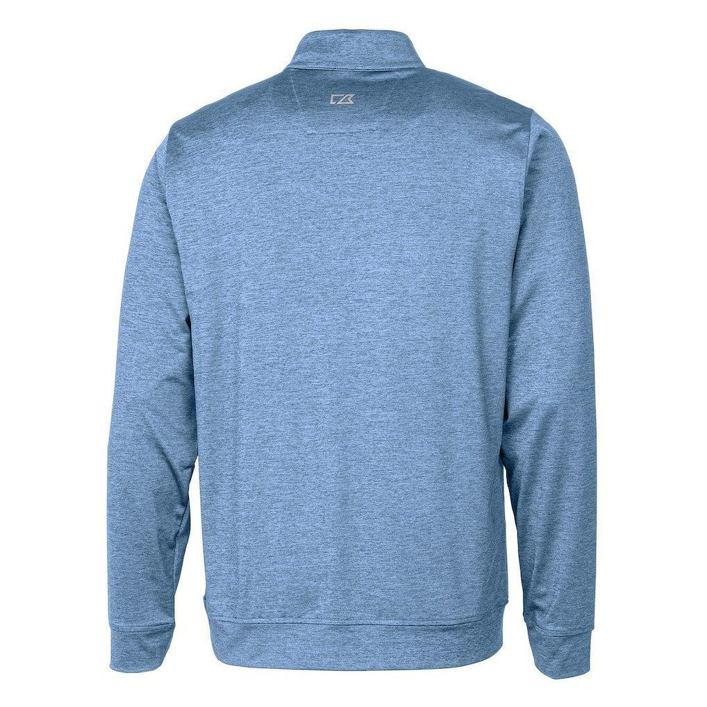 Cutter & Buck Stealth Heathered Throwback Logo Quarter-Zip Pullover Top - Buffalo Bills Pullover