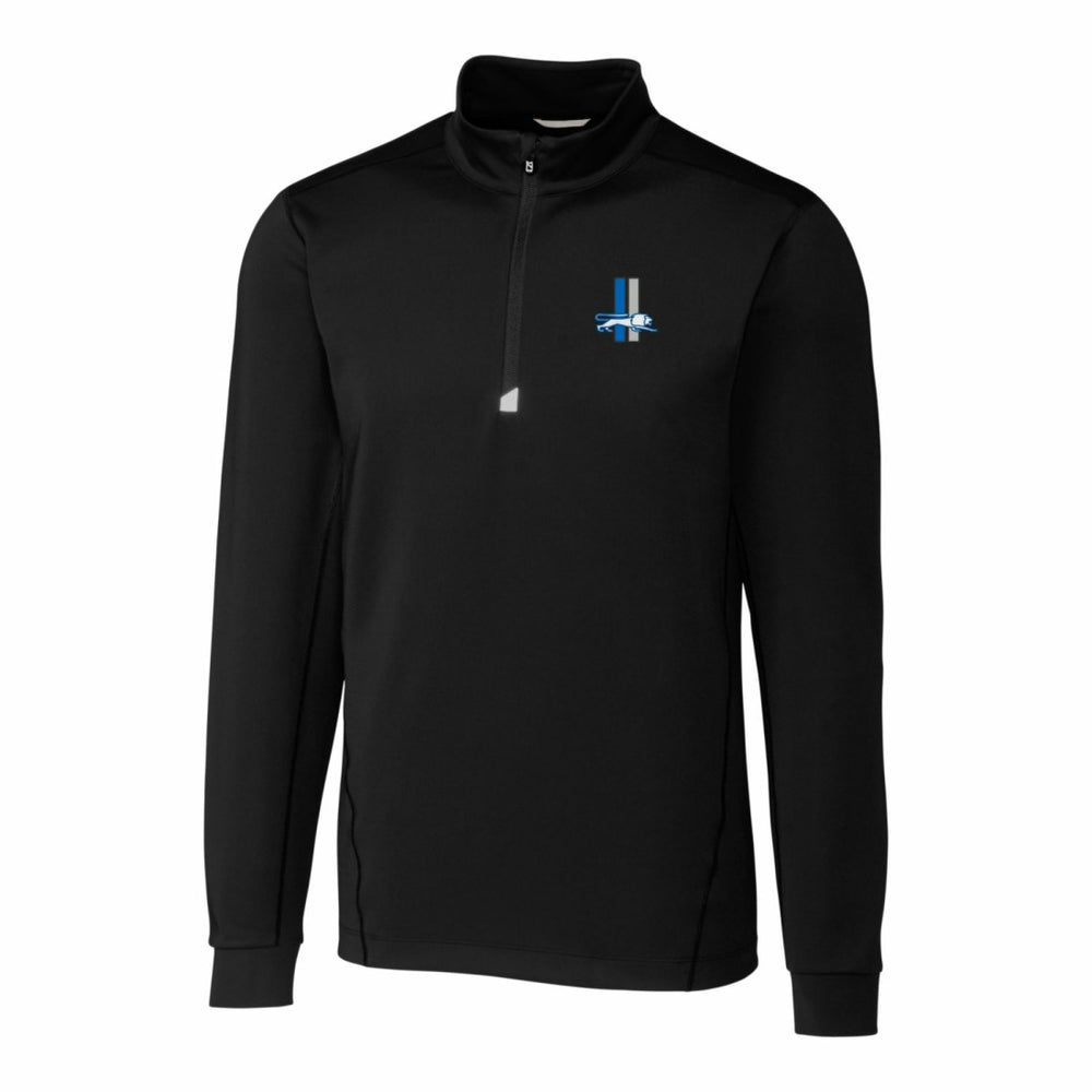 Cutter & Buck Throwback Logo Traverse Stretch Quarter-Zip Pullover Top - Detroit Lions Pullover