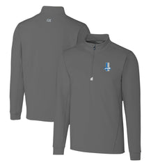 Cutter & Buck Throwback Logo Traverse Stretch Quarter-Zip Pullover Top - Detroit Lions Pullover