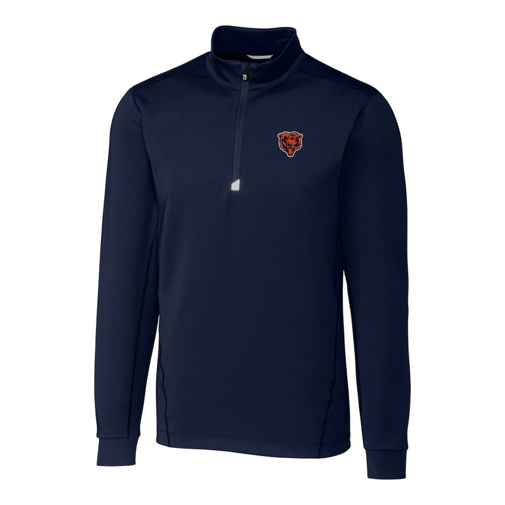 Cutter & Buck Throwback Logo Traverse Stretch Quarter-Zip Pullover Top - Chicago Bears Pullover