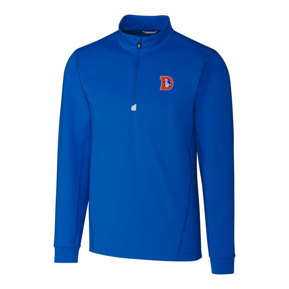 Cutter & Buck Throwback Logo Traverse Stretch Quarter-Zip Pullover Top - Denver Broncos Pullover