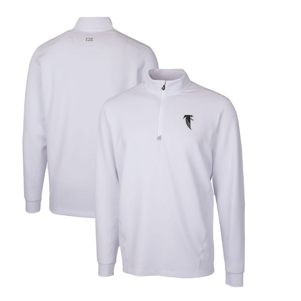 Cutter & Buck Throwback Logo Traverse Stretch Quarter-Zip Pullover Top - Atlanta Falcons Pullover