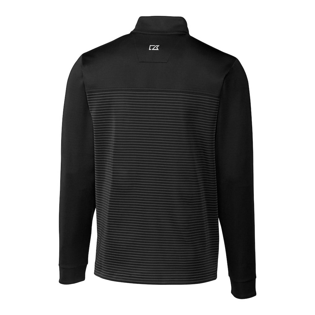 Cutter & Buck Throwback Logo Traverse Stripe Stretch Quarter-Zip Pullover Top - Miami Dolphins Pullover