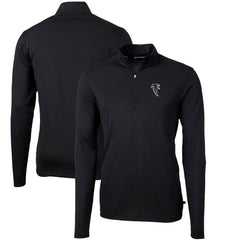 Cutter & Buck Throwback Logo Virtue Eco Pique Recycled Quarter-Zip Pullover Top - Atlanta Falcons Pullover