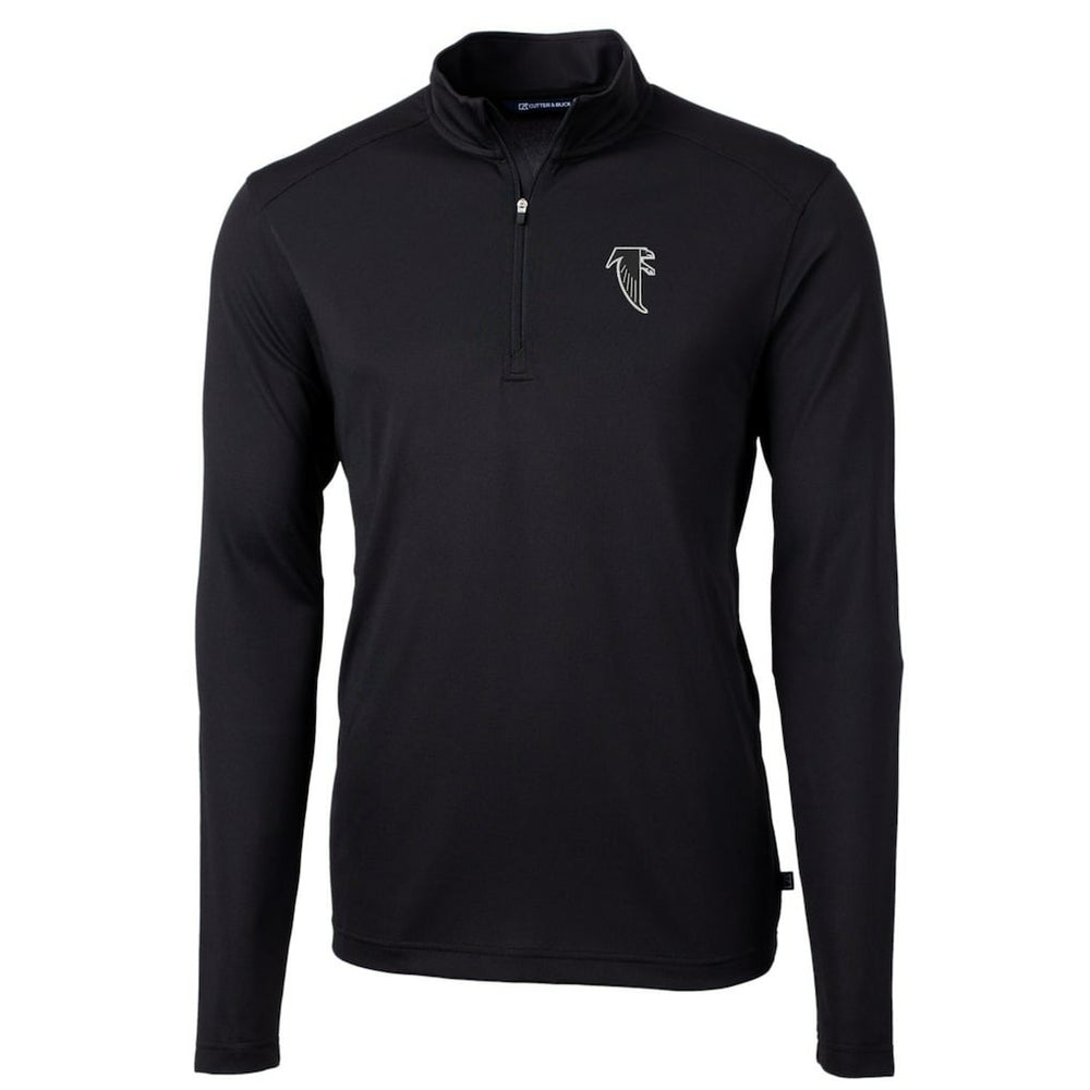 Cutter & Buck Throwback Logo Virtue Eco Pique Recycled Quarter-Zip Pullover Top - Atlanta Falcons Pullover