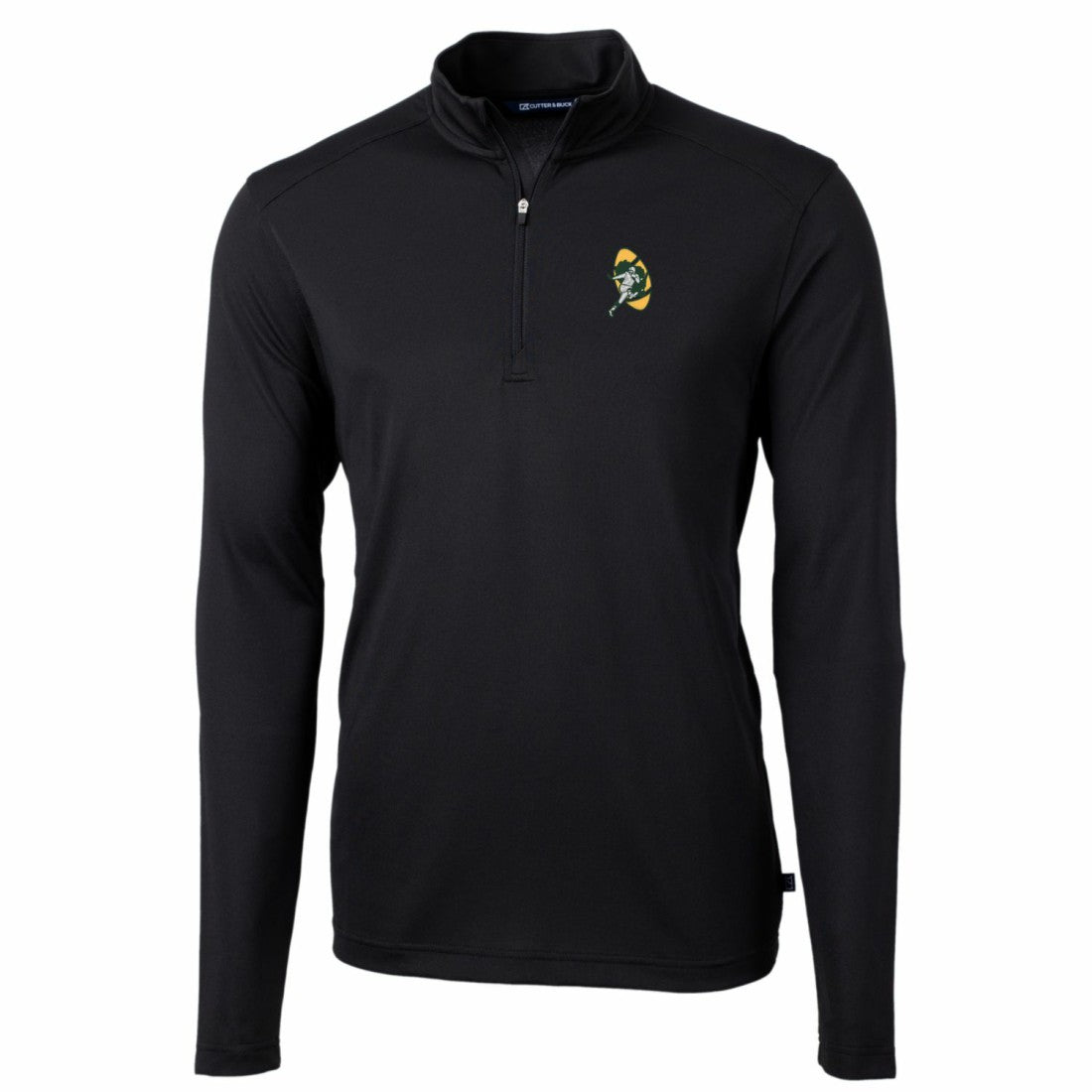 Cutter & Buck Throwback Logo Virtue Eco Pique Recycled Quarter-Zip Pullover Top - Green Bay Packers Pullover