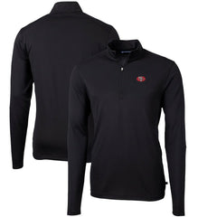 Cutter & Buck Throwback Logo Virtue Eco Pique Recycled Quarter-Zip Pullover Top - San Francisco 49ers Pullover