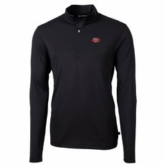 Cutter & Buck Throwback Logo Virtue Eco Pique Recycled Quarter-Zip Pullover Top - San Francisco 49ers Pullover