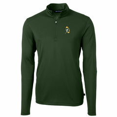 Cutter & Buck Throwback Logo Virtue Eco Pique Recycled Quarter-Zip Pullover Top - Green Bay Packers Pullover