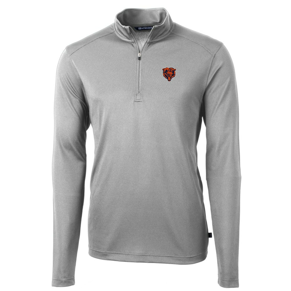 Cutter & Buck Throwback Logo Virtue Eco Pique Recycled Quarter-Zip Pullover Top - Chicago Bears Pullover