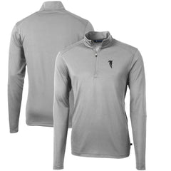 Cutter & Buck Throwback Logo Virtue Eco Pique Recycled Quarter-Zip Pullover Top - Atlanta Falcons Pullover