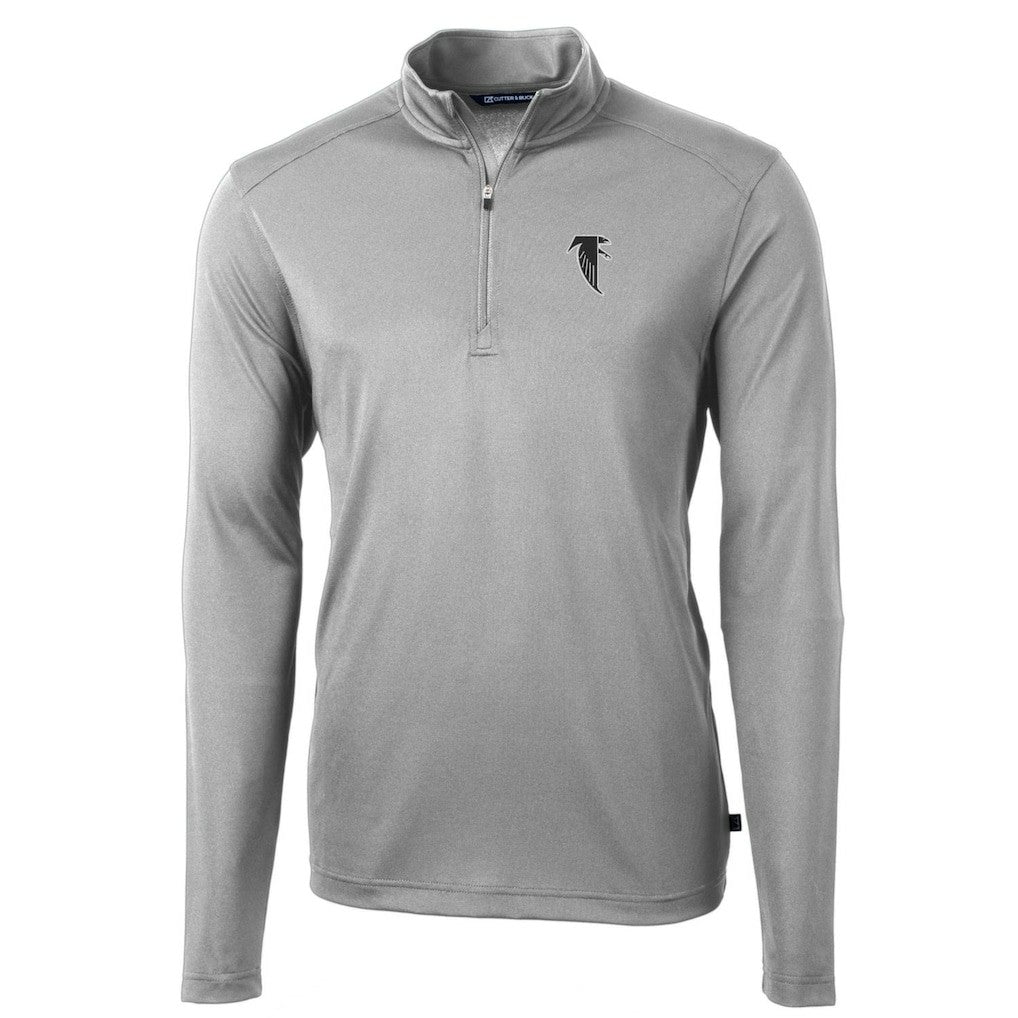 Cutter & Buck Throwback Logo Virtue Eco Pique Recycled Quarter-Zip Pullover Top - Atlanta Falcons Pullover