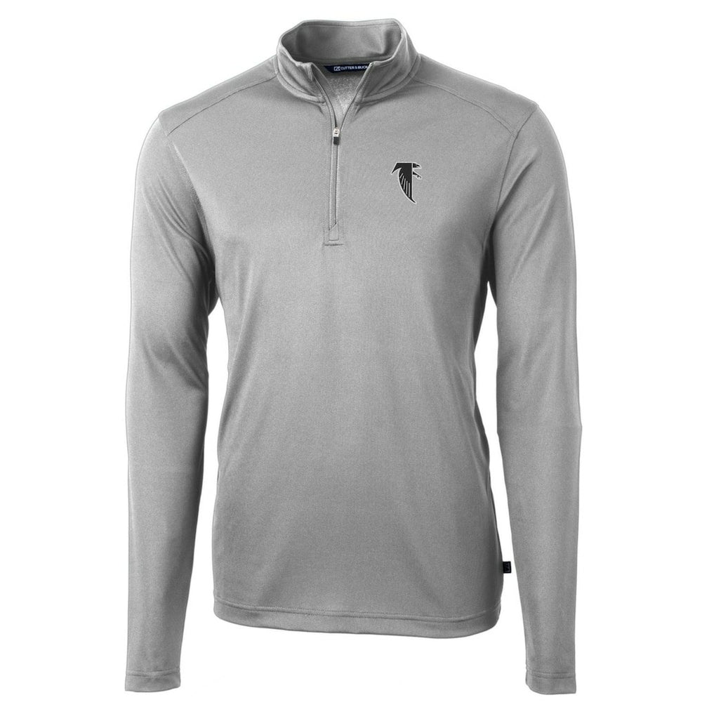 Cutter & Buck Throwback Logo Virtue Eco Pique Recycled Quarter-Zip Pullover Top - Atlanta Falcons Pullover