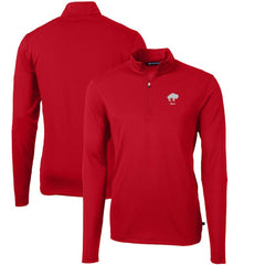 Cutter & Buck Throwback Logo Virtue Eco Pique Recycled Quarter-Zip Pullover Top - Buffalo Bills Pullover