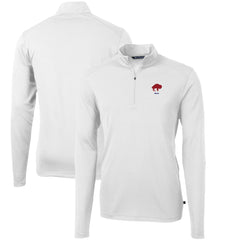 Cutter & Buck Throwback Logo Virtue Eco Pique Recycled Quarter-Zip Pullover Top - Buffalo Bills Pullover