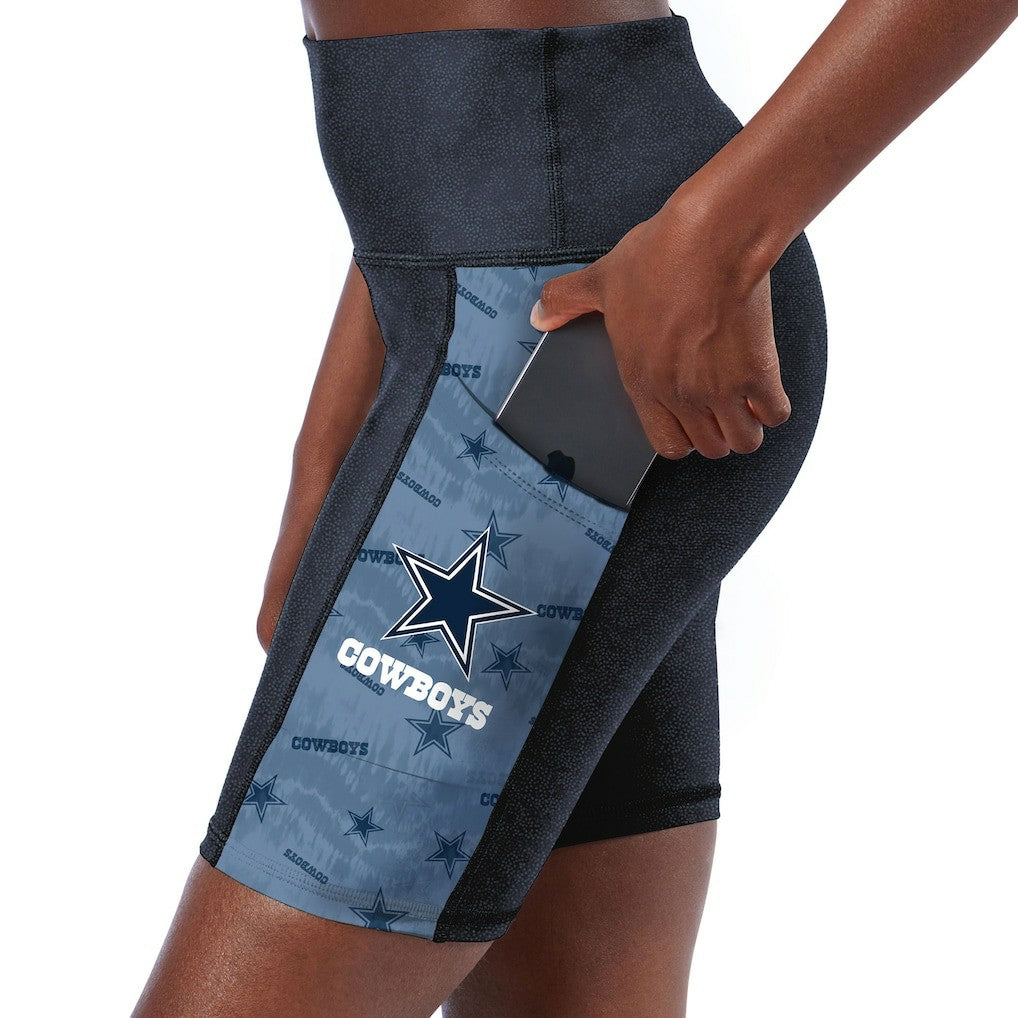 Certo Women's High Waist Two-Pocket Biker Shorts - Dallas Cowboys Shorts