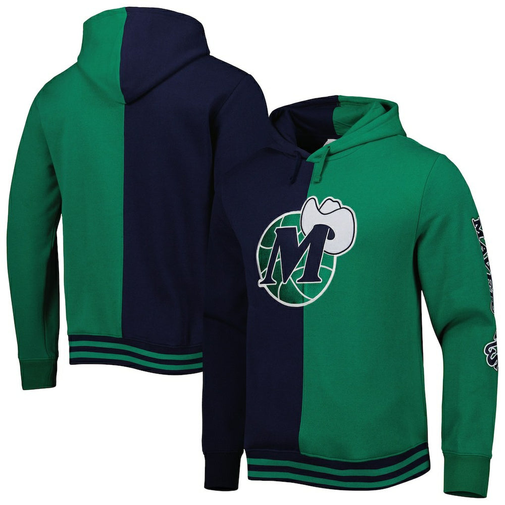 Mitchell & Ness Dallas Mavericks Hardwood Classics Split Pullover Hoodie sale