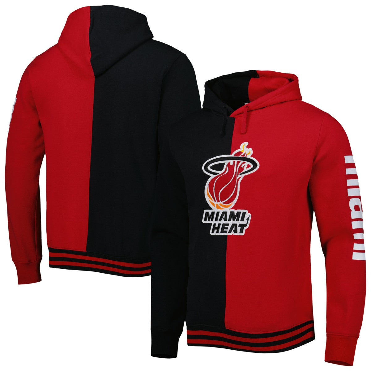 Mitchell & Ness Miami Heat Hardwood Classics Split Pullover Hoodie