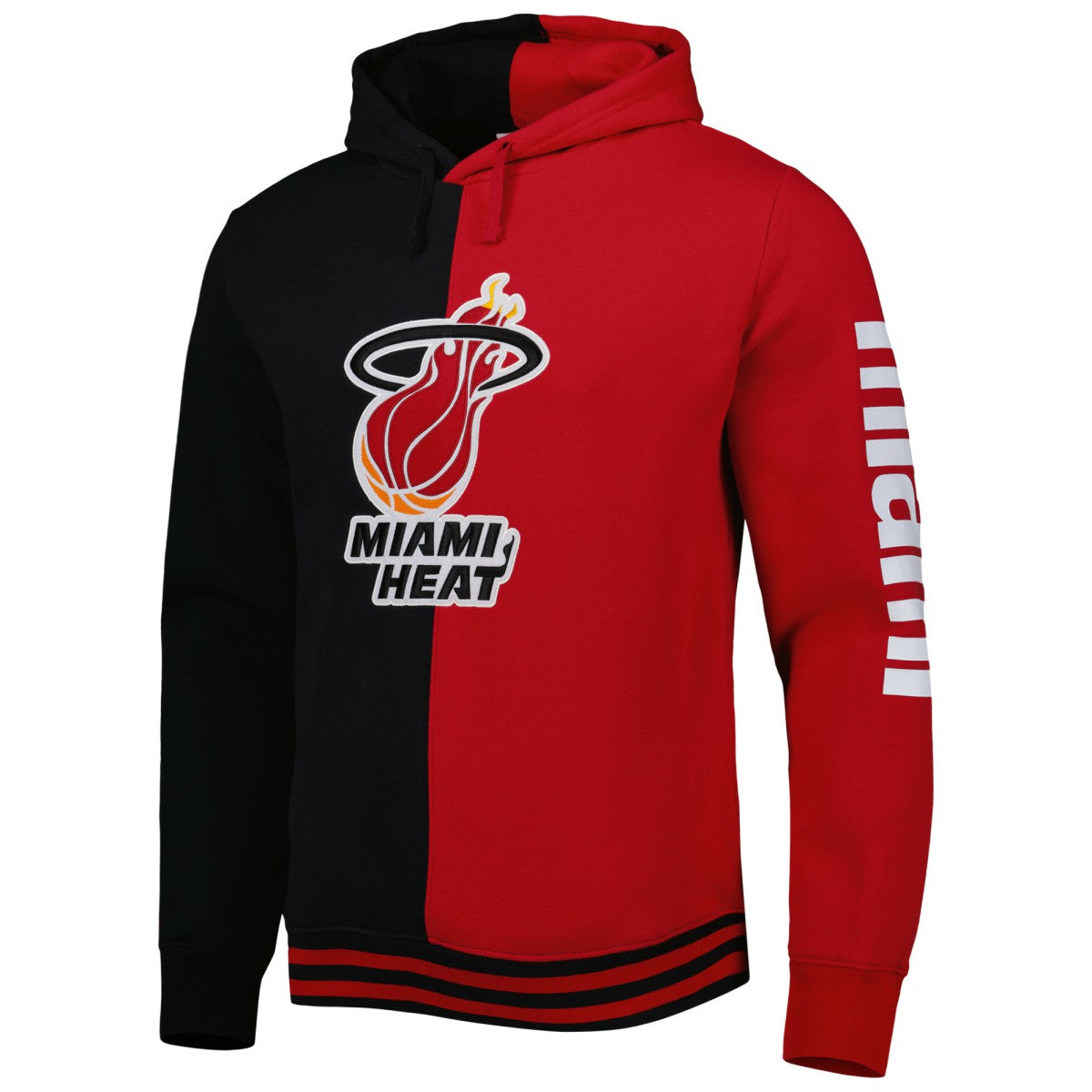 Mitchell & Ness Miami Heat Hardwood Classics Split Pullover Hoodie