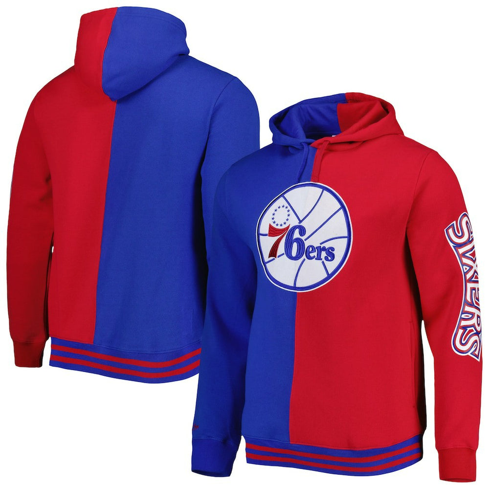 Mitchell & Ness Philadelphia 76ers Hardwood Classics Split Pullover Hoodie