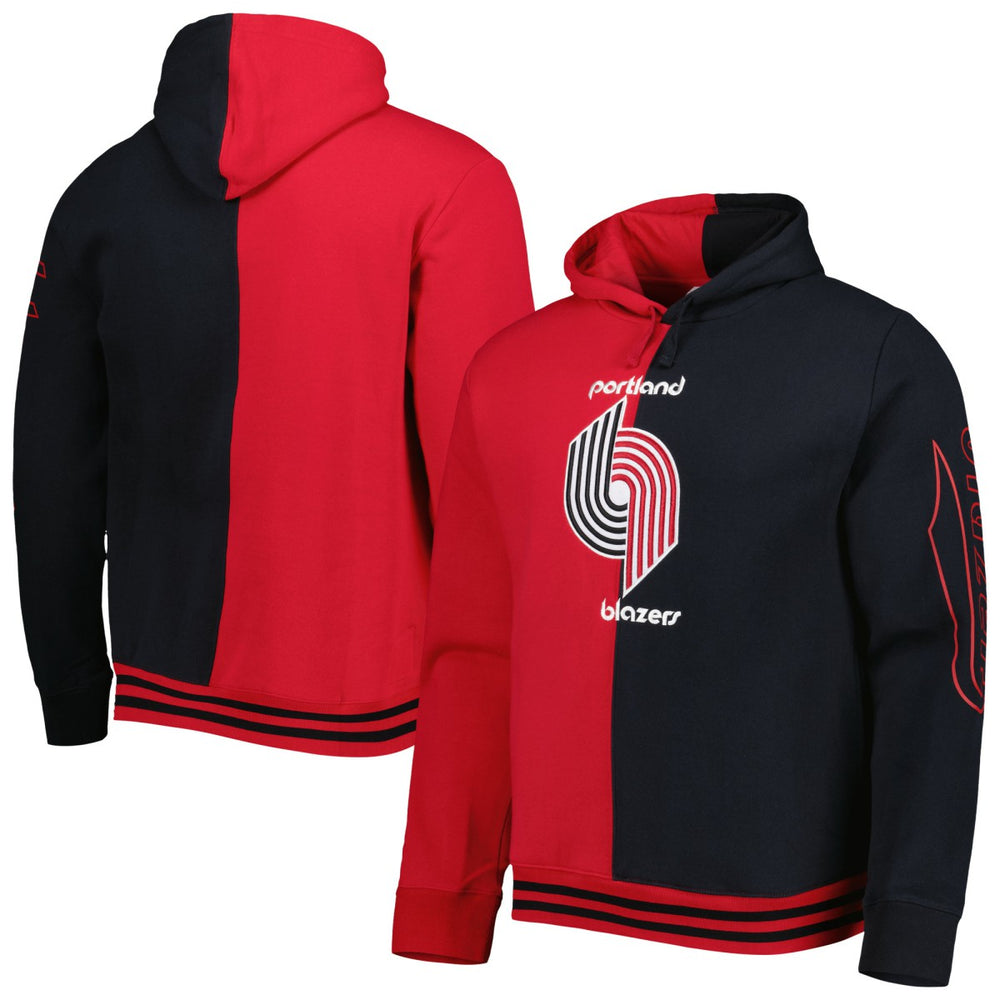 Mitchell & Ness Portland Trail Blazers Hardwood Classics Split Pullover Hoodie