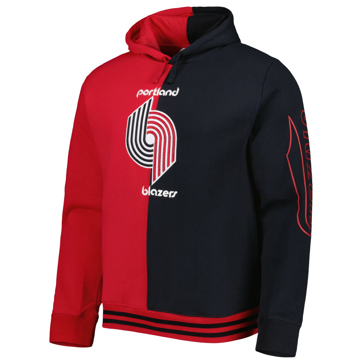Mitchell & Ness Portland Trail Blazers Hardwood Classics Split Pullover Hoodie