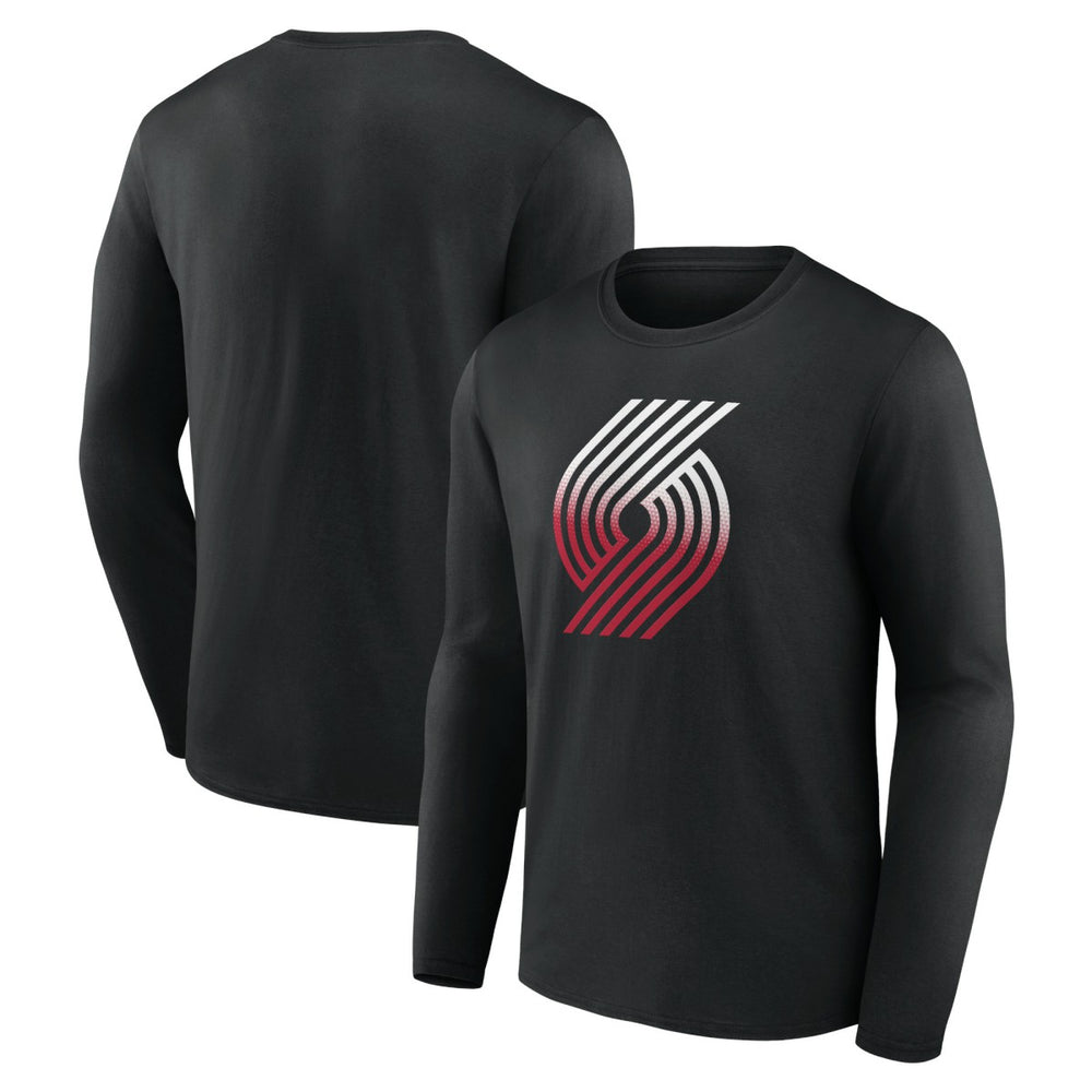 Portland Trail Blazers Gradient Logo Long Sleeve T-Shirt