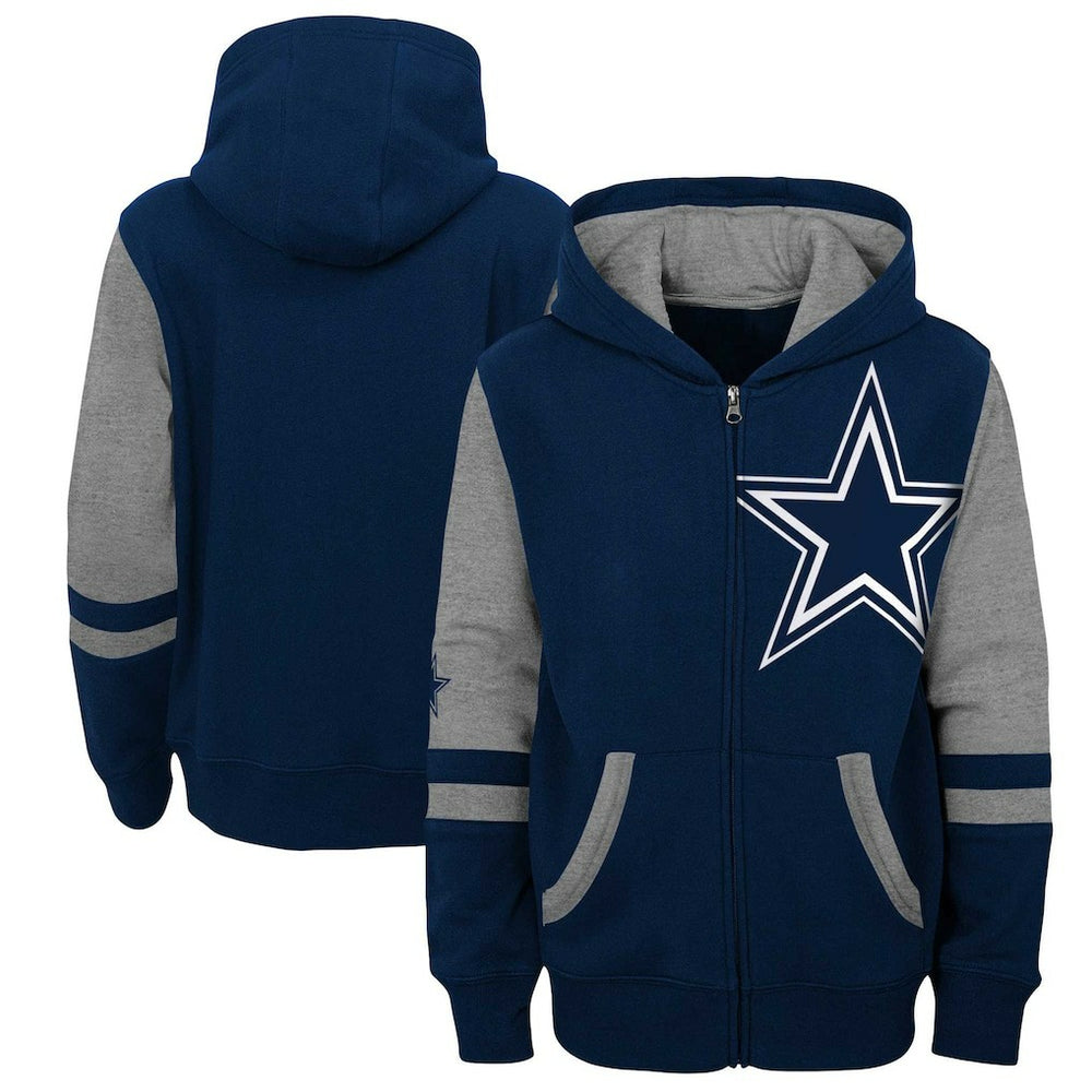 Preschool Stadium Color Block Full-Zip Hoodie - Dallas Cowboys Hoodies