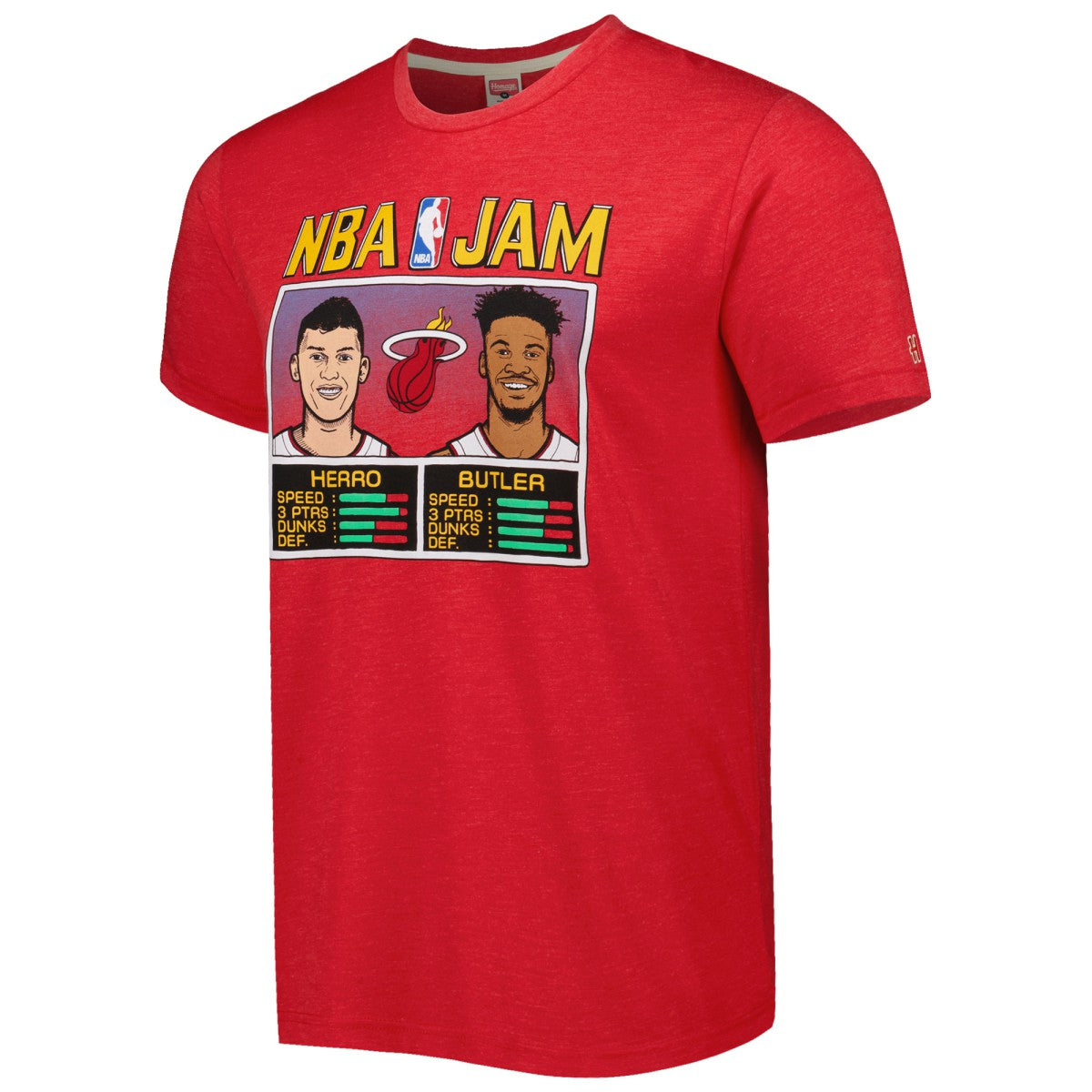 Tyler Herro & Jimmy Butler Miami Heat Homage NBA Jam Tri-Blend T-Shirt