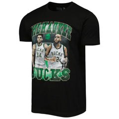 Giannis Antetokounmpo & Khris Middleton Milwaukee Bucks Stadium Essentials Unisex Player Duo T-Shirt