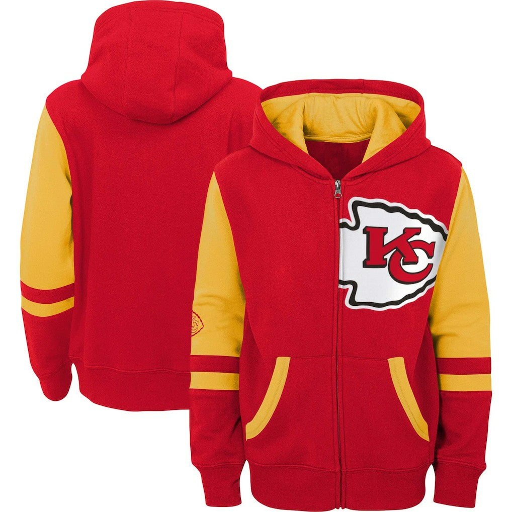 Preschool Stadium Color Block Full-Zip Hoodie - Kansas City Chiefs Hoodies