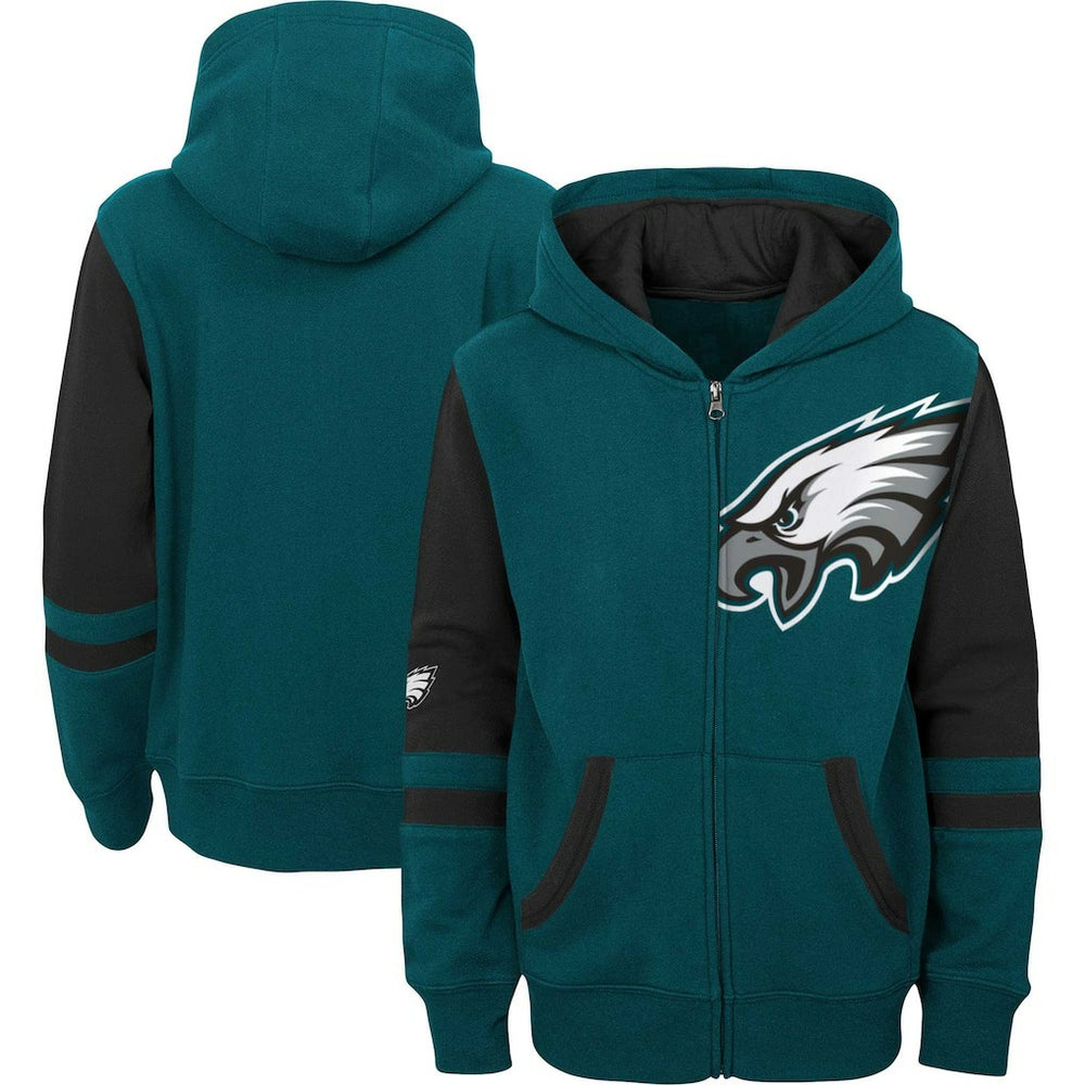 Preschool Stadium Color Block Full-Zip Hoodie - Philadelphia Eagles Hoodies