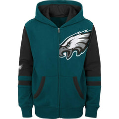 Preschool Stadium Color Block Full-Zip Hoodie - Philadelphia Eagles Hoodies