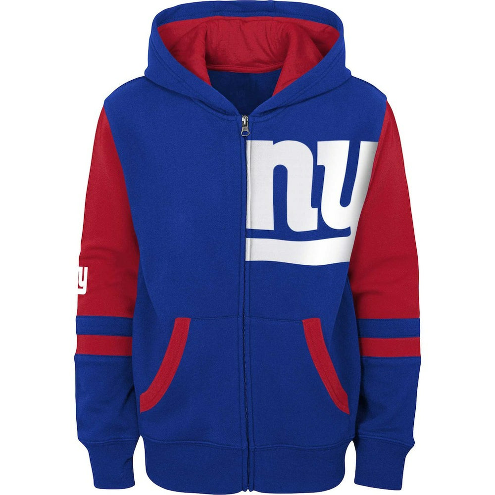 Preschool Stadium Color Block Full-Zip Hoodie - New York Giants Hoodies