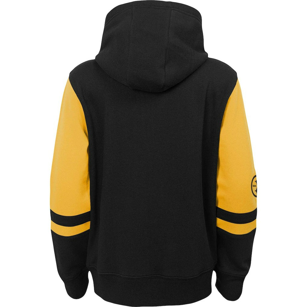 Preschool Stadium Color Block Full-Zip Hoodie - Pittsburgh Steelers Hoodies