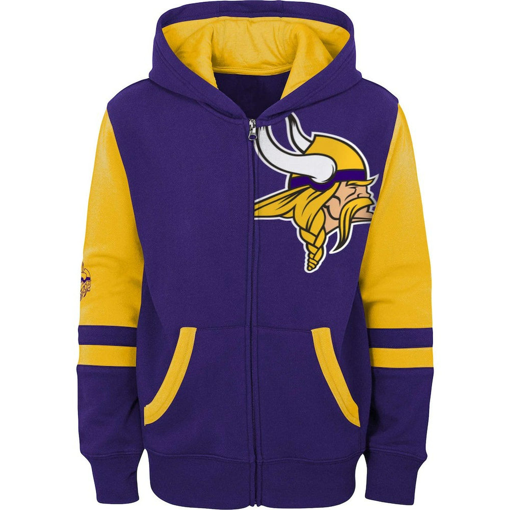 Preschool Stadium Color Block Full-Zip Hoodie - Minnesota Vikings Hoodies