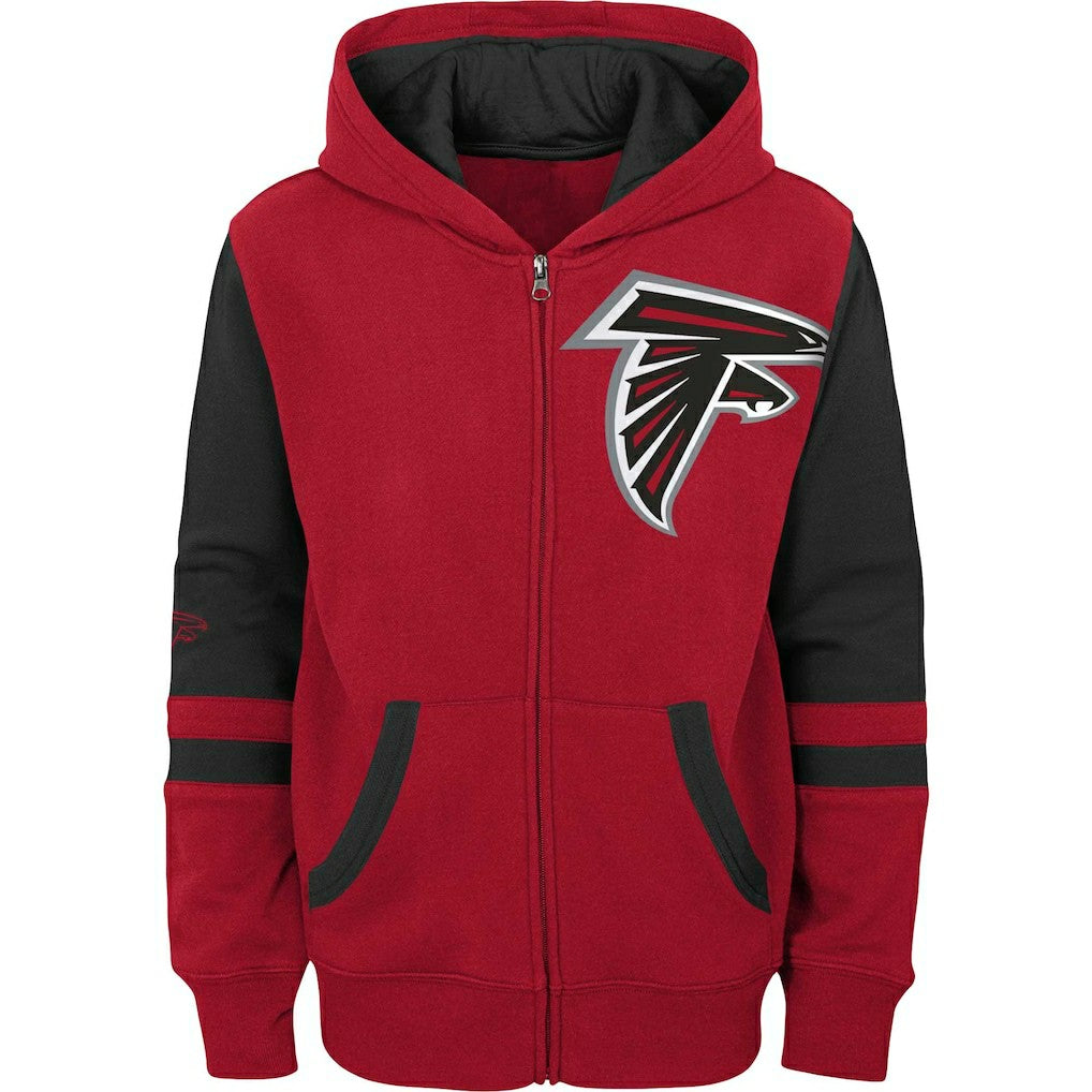 Youth Colorblock Full-Zip Hoodie - Atlanta Falcons Hoodies